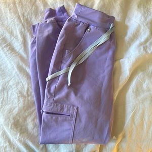 Lavender dew Figs petite xxs HW zamora scrub pants